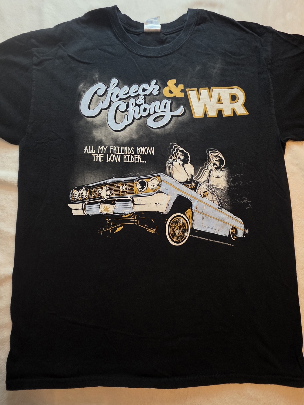 Gildan Black Cheech & Chong WAR Lowrider Graphic Tee